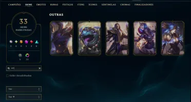 Platina 1 com 75 Champs e 33 Skins ( ADC / SUP )
