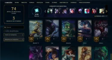 Ferro 3 com 30 Champs e 12 Skins