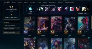 Ferro 3 com 30 Champs e 12 Skins
