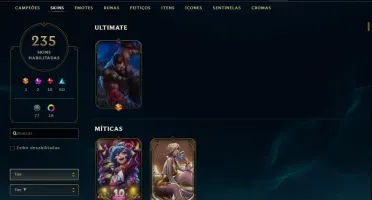 CONTA COM PREÇO IMPERDÍVEL, 275 SKINS DIAMANTE 4 2020