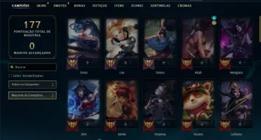 Esmeralda 2 com 60 Champs e 26 Skins + 5 Vitoriosas