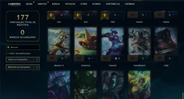 Esmeralda 2 com 60 Champs e 26 Skins + 5 Vitoriosas
