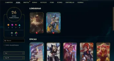 Esmeralda 2 com 60 Champs e 26 Skins + 5 Vitoriosas