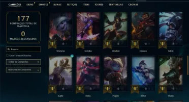 Esmeralda 2 com 60 Champs e 26 Skins + 5 Vitoriosas