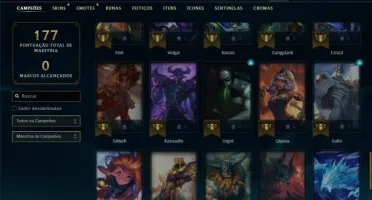 Esmeralda 2 com 60 Champs e 26 Skins + 5 Vitoriosas