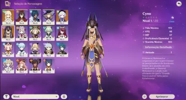 Genshin Impact / AR 7 / Cyno + Qiqi + Cortador de Jade