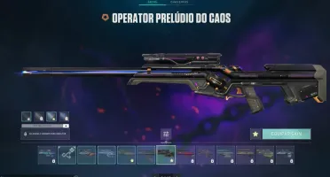 Conta valorant com várias SKINS, faca e chaveiro imortal.