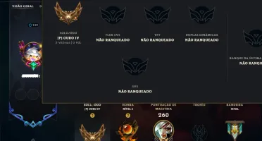 Ouro 4 com 150 Champs e 71 Skins +1 Prestigio da Riven