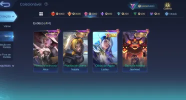 Conta Mlbb 243 Skins 95 Heróis - Todos Os Passes 2024