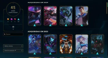 Wild Rift (Desde S1) e lol de PC (Desde a S5)