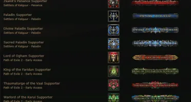 Conta Path of Exile 1 e 2, Muitas MTX