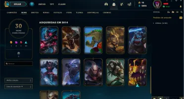 Conta League of Legends - Ícones 2014, Skins e 128 Champs