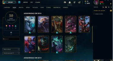 Conta League of Legends - Ícones 2014, Skins e 128 Champs