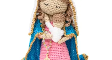 Nossa Senhora com Menino Jesus em Amigurumi