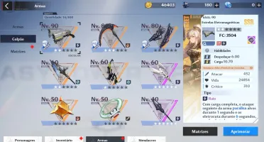Conta Tower of Fantasy Nemesis e outros SSR