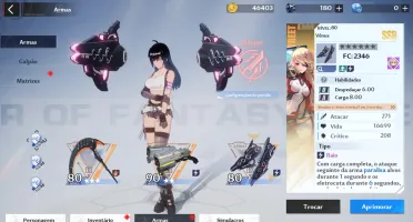 Conta Tower of Fantasy Nemesis e outros SSR
