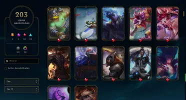 Conta lol plat 1 203 skins