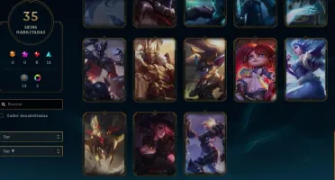 CONTA LEVEL 25 BOM PARA SMURF COM MUITAS SKINS E CHAMPS.