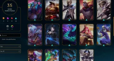 CONTA LEVEL 25 BOM PARA SMURF COM MUITAS SKINS E CHAMPS.