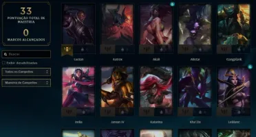CONTA LEVEL 25 BOM PARA SMURF COM MUITAS SKINS E CHAMPS.