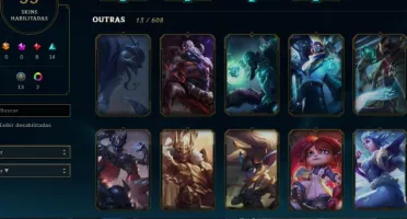 CONTA LEVEL 25 BOM PARA SMURF COM MUITAS SKINS E CHAMPS.
