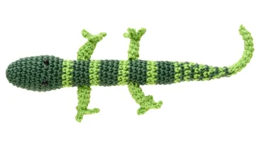 Lagartixa Verde em Crochê Amigurumi