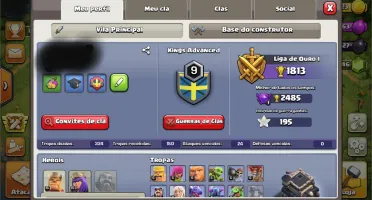 Clash of Clans - CV9 SemiFull, Rei 15/Rainha 15 - Barato!