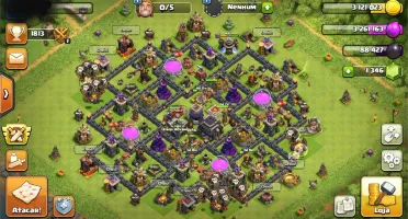 Clash of Clans - CV9 SemiFull, Rei 15/Rainha 15 - Barato!