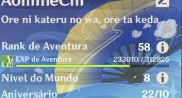 AR58 2192 Gemas, 13 armas 5★, 16 Personagems 5★.