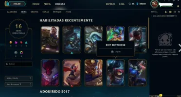 conta prata ll s6 e s7 ouro- Skin Vitoriosa graves maokai