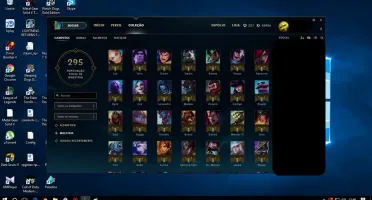 CONTA LOL PRATA 1 COM BORDA GOLD S6 [123 CHAMPS] (44 SKINS)