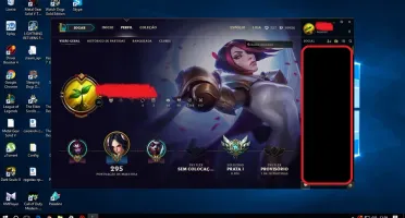 CONTA LOL PRATA 1 COM BORDA GOLD S6 [123 CHAMPS] (44 SKINS)