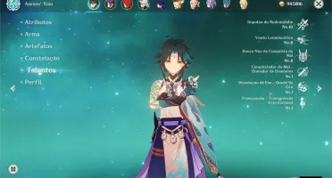 Xiao, Klee, Raiden c1 e Itto