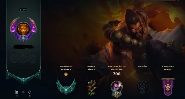 [LOL] CONTA COM 220 SKINS, PLATINA 1