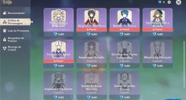 Conta Genshin 24 "5 Estrelas"