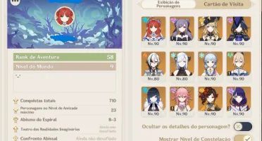 Conta Genshin 24 "5 Estrelas"