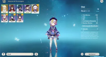 ✨ Conta genshin - AR 10 Qiqi + Lança de Jade ✨
