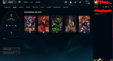 CONTA DE LOL UNRANKED 5/1 MD10 (NUNCA TEVE ELO)