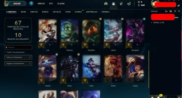 CONTA DE LOL UNRANKED 5/1 MD10 (NUNCA TEVE ELO)