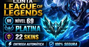 Conta Lol Platina, 22 Skins, Ultimate, 15K Ea, Honra 4