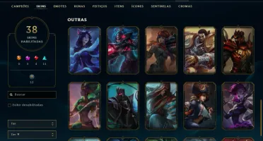 Fullacesso - 38 Skins - Level 120 - 87 Campeões