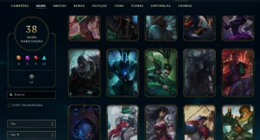 Fullacesso - 38 Skins - Level 120 - 87 Campeões