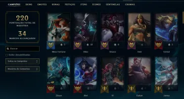 Fullacesso - 38 Skins - Level 120 - 87 Campeões