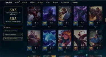Prata 1 com TODOS os champs e 295 Skins ( MAIN MID )