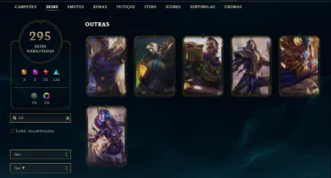 Prata 1 com TODOS os champs e 295 Skins ( MAIN MID )