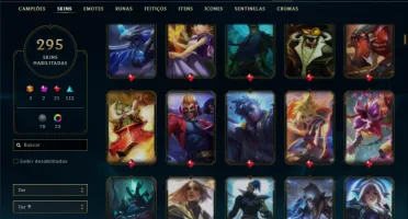 Prata 1 com TODOS os champs e 295 Skins ( MAIN MID )
