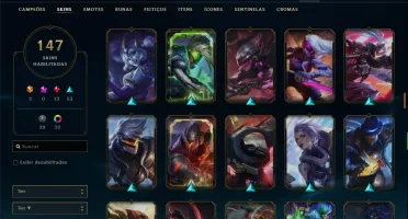 Conta ouro 2 com 147 skins e 112 champs
