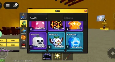 Conta Premium de blox fruits cheia de gamepass!