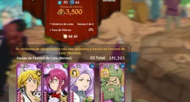 Conta 7DS - Seven Deadly Sins com 1.951 diamantes