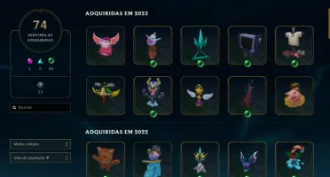 Conta de lol - Lvl 835 - Esmeralda Atual - 681 Skins !